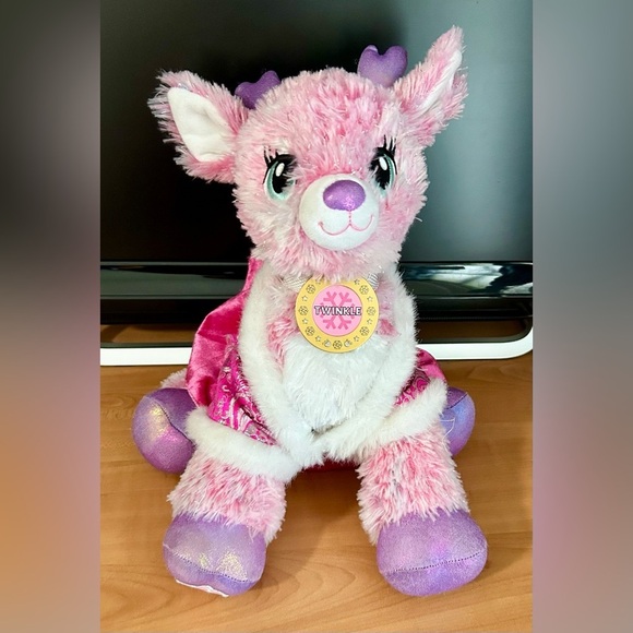 Build-A-Bear Other - Build A bear reindeer TWINKLE deer with clothes/necklace plush toys Christmas
